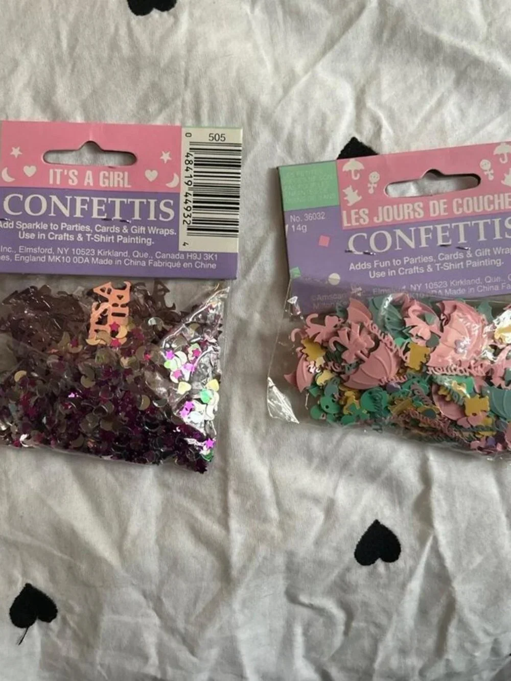 New Its a Girl and Diaper Days Baby Shower Confetti Packets